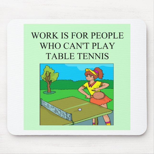 table tennis player mouse pad (Front)