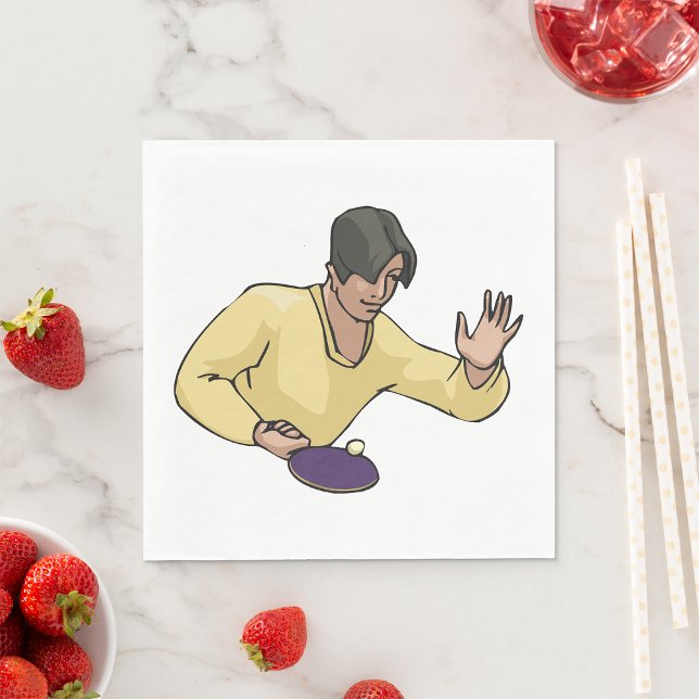 Table Tennis Player Paper Napkins (Creator Uploaded)