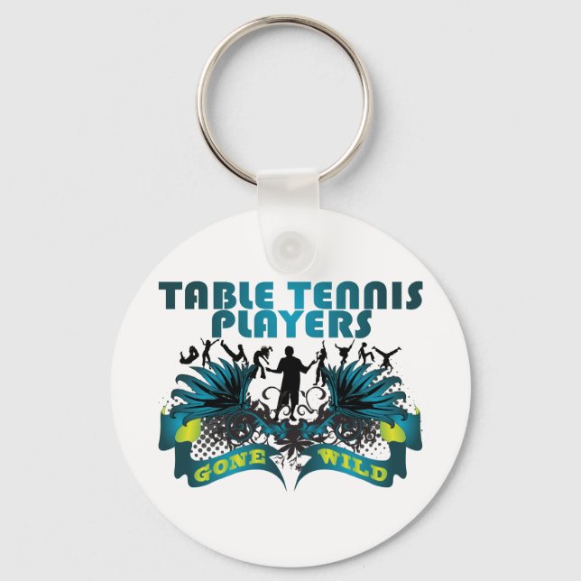 Table Tennis Players Gone Wild Key Ring (Front)