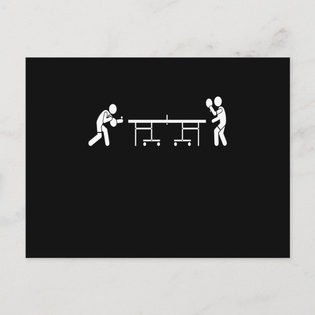 Table tennis players Ping Pong Postcard (Front)
