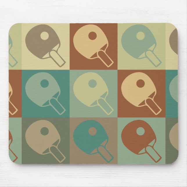 Table Tennis Pop Art Mouse Pad (Front)