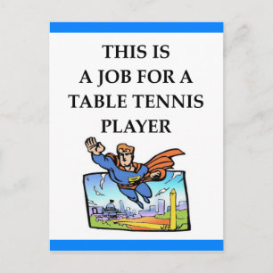 table tennis postcard