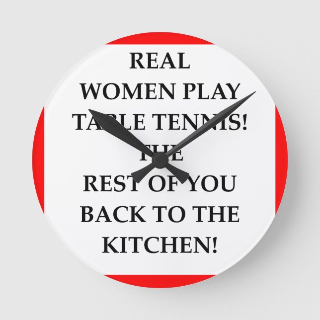 table tennis round clock (Front)