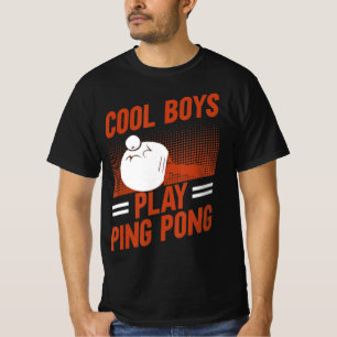 Table Tennis Sport Cool Boys Play Ping Pong  T-Shirt
