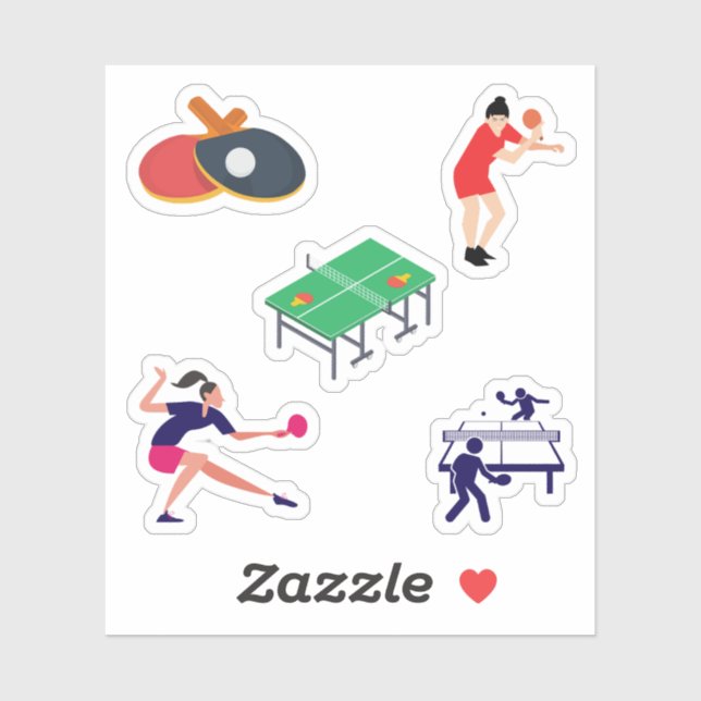 Table Tennis Stickers (Sheet)