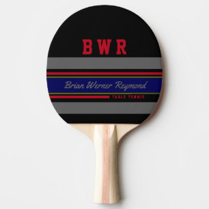 table tennis stripes with name, cool ping pong paddle