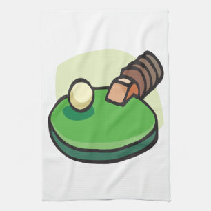 Table Tennis Tea Towel
