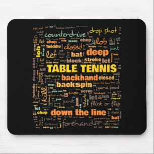 Table Tennis Terminology Commonly Used Terms Mouse Pad