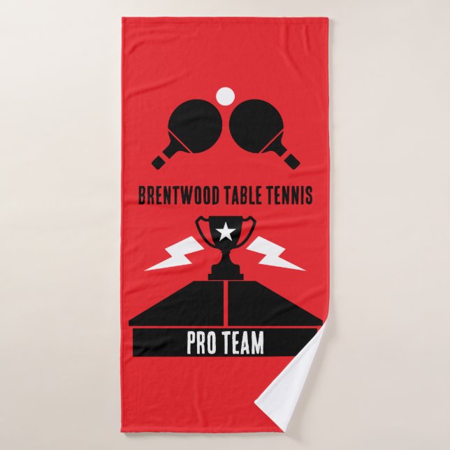 Table Tennis Tournament Bath Towel (Bath Towel)