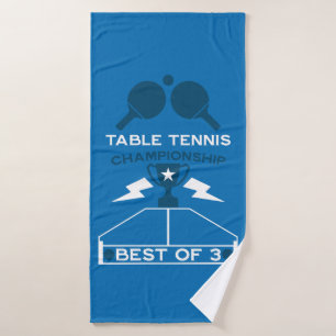 Table Tennis Tournament Bath Towel