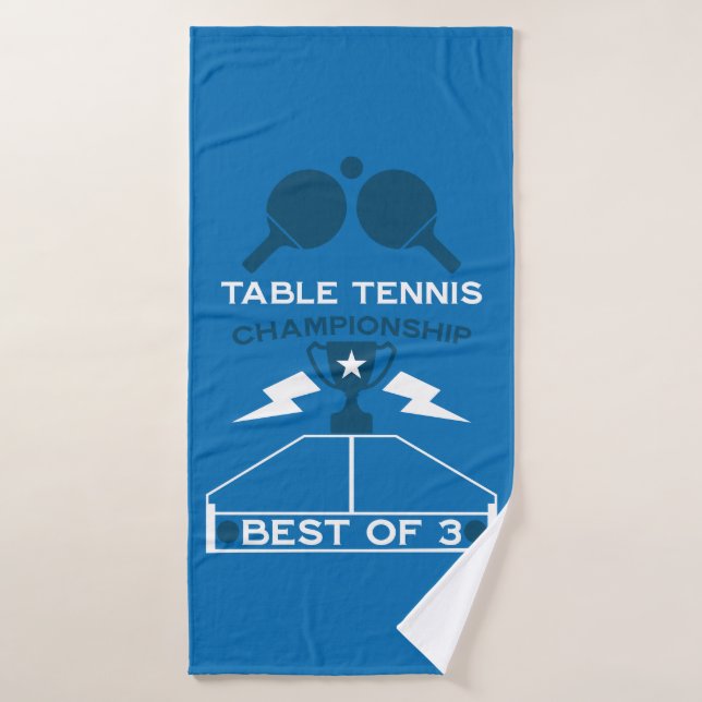 Table Tennis Tournament Bath Towel (Bath Towel)