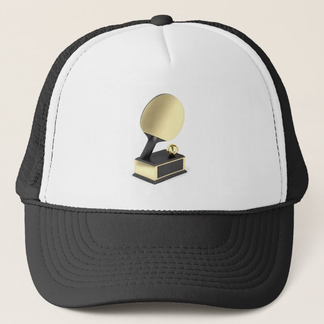 Table tennis trophy trucker hat (Front)