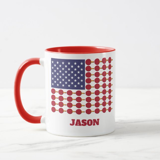 TABLE TENNIS USA FLAG  MUG (Left)