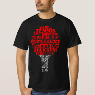 Table tennis word cloud  T-Shirt