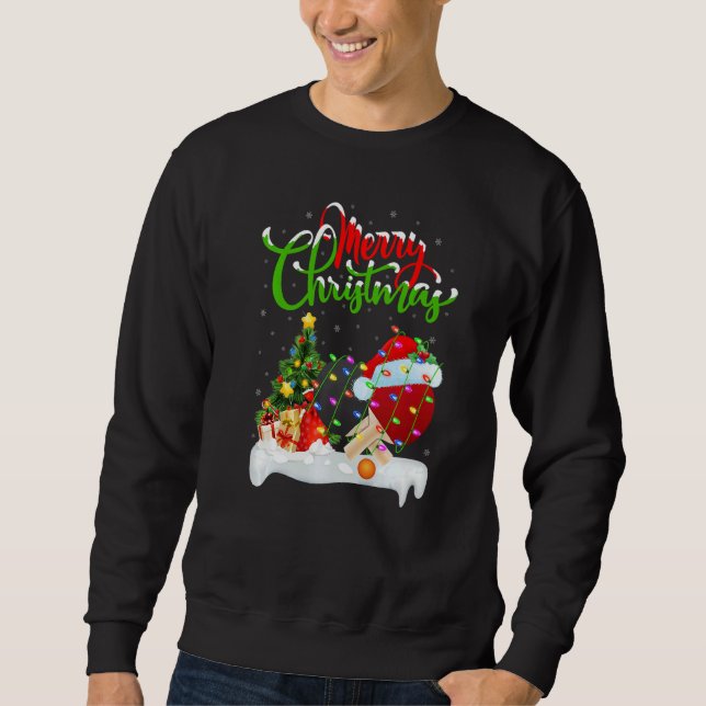 Table Tennis  Xmas Decorations Table Tennis Christ Sweatshirt (Front)