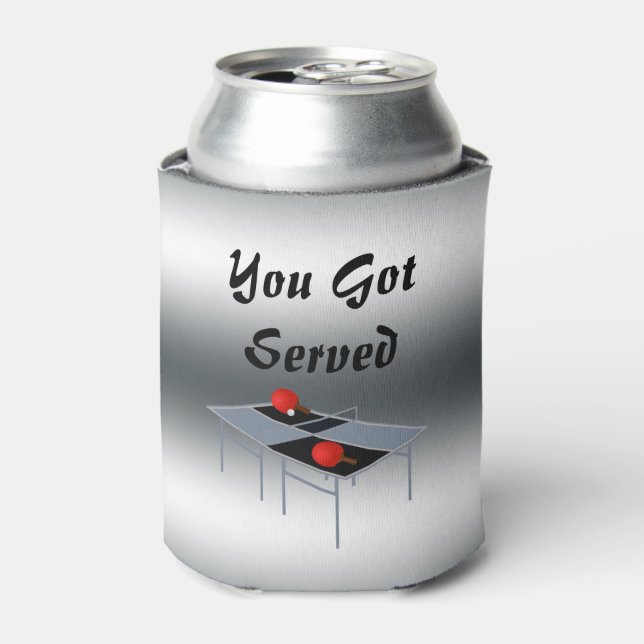 Table Tennis You Got Served Design, Can Cooler (Can Front)