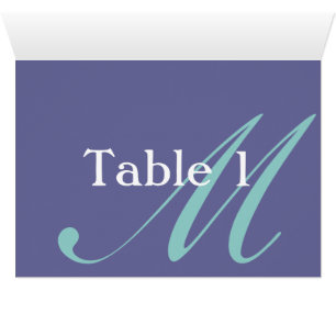 Table Tent Monogram Card