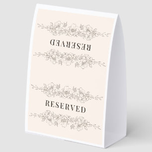 Table tent reserved table card