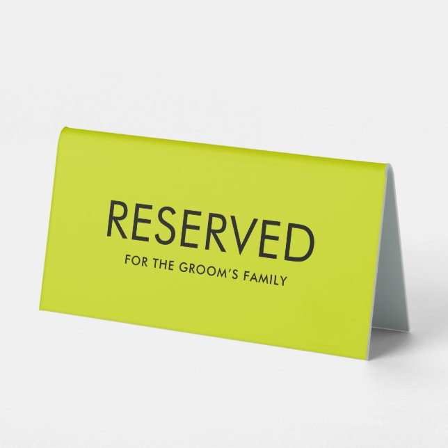 Table Tent Sign (Front)