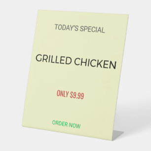 Table Tent Sign Custom Menu Wedding Promo