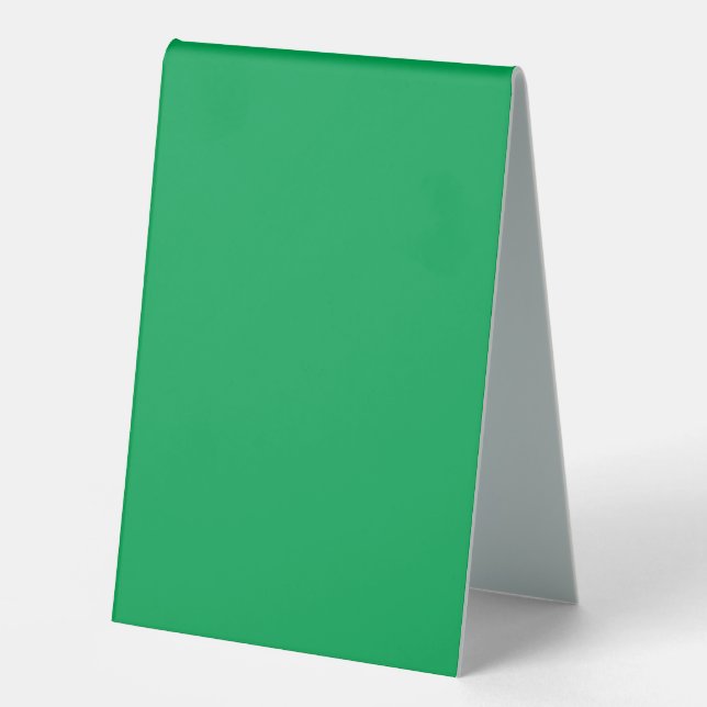 Table Tent Sign Green Table Sign Business Display (Front)