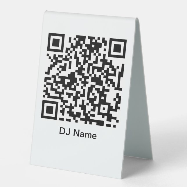 Table Tent Sign w/ DJ Name 4x6  (Front)