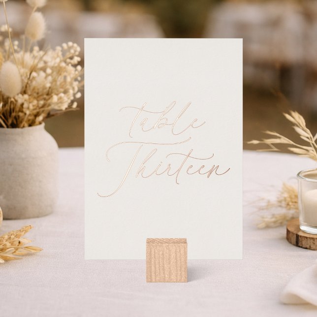 Table Thirteen Wedding Table Number | Real Foil (Creator Uploaded)