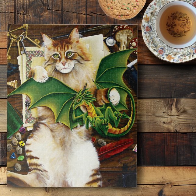Table Top Gaming Dragon Cat Jigsaw Puzzle (Creator Uploaded)