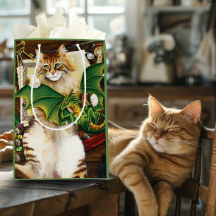 Table Top Gaming Dragon Cat Medium Gift Bag