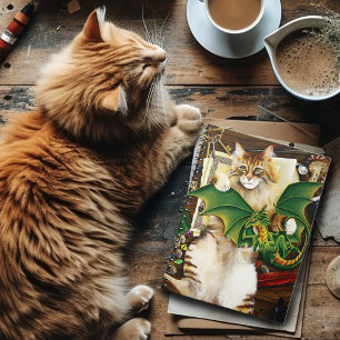 Table Top Gaming Dragon Cat Notebook