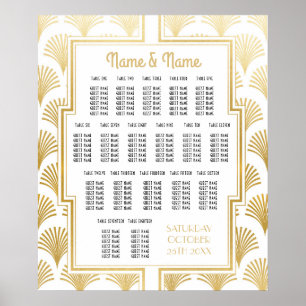 Table Wedding Gatsby Deco 1920s Seating 18 Tables Poster