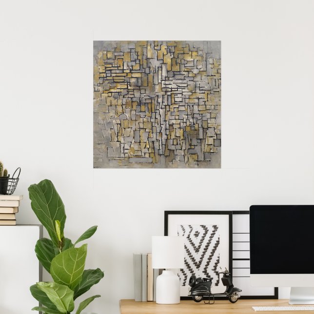 Tableau No. 2/Composition No. VII by Piet Mondrian Poster (Home Office)