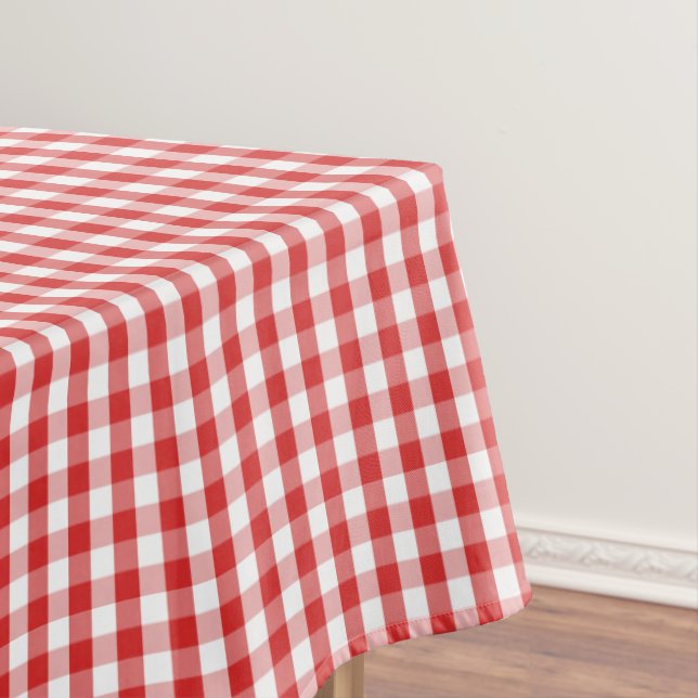 Tablecloth "60x84" Red Chequerboard (In Situ)