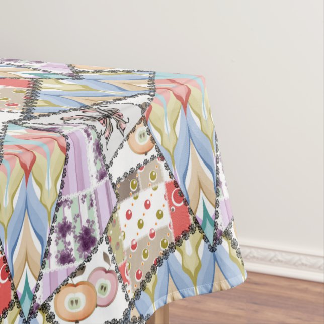 Tablecloth Abstract patchwork quilting quilt retro (In Situ)