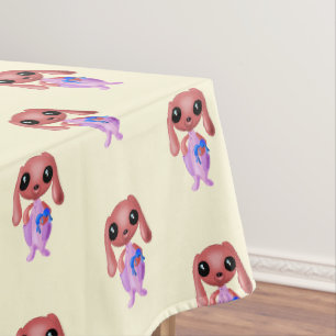 Tablecloth Baby Bunnies - Custom Colours - Text