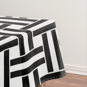 Tablecloth Black & White Stripe