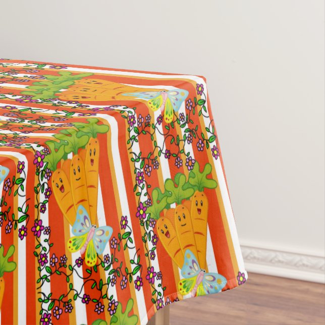 Tablecloth Carrots Floral Butterfly Vegan (In Situ)