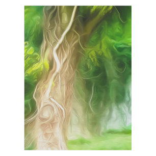 Tablecloth Dream Light Green Tree