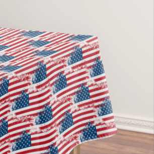 Tablecloth July 4th Patriotic USA Flag