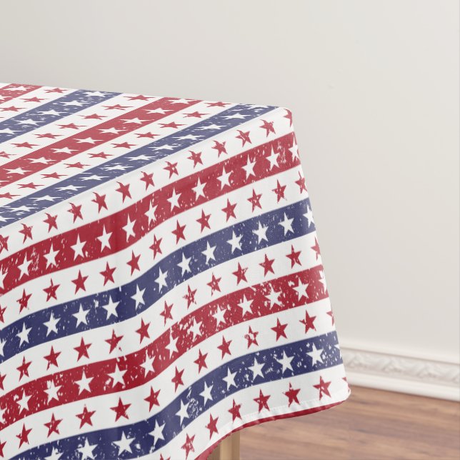 Tablecloth-July 4th Stars  Tablecloth (In Situ)