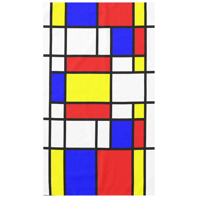 Tablecloth Mondrian Art Style Colourful Pattern (Front)