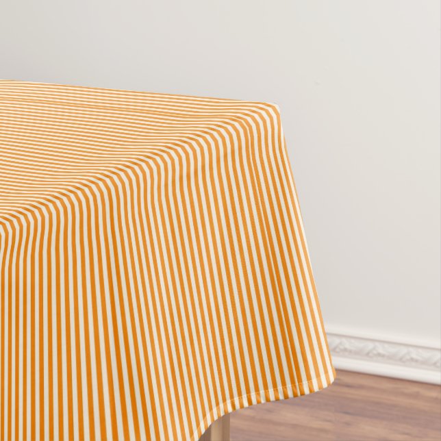 Tablecloth Orange & White Stripe  (In Situ)
