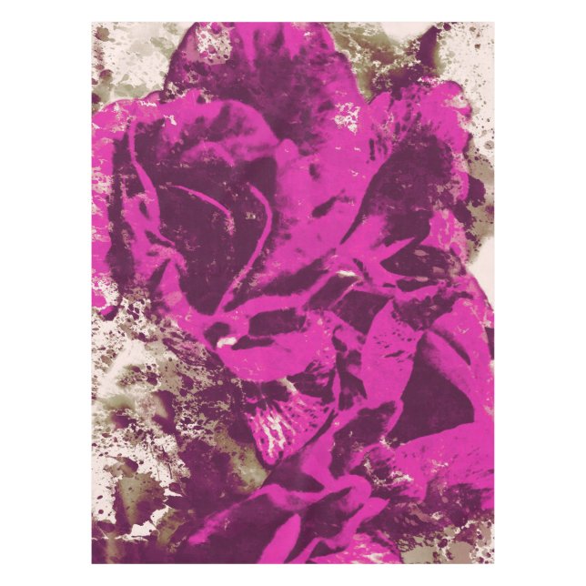Tablecloth Purple Rose Watercolor (Front)