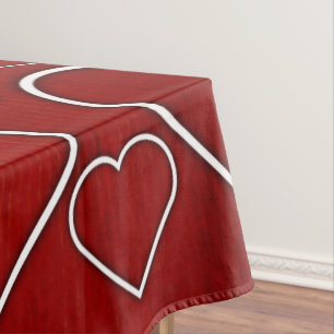 Tablecloth Red & White Hearts