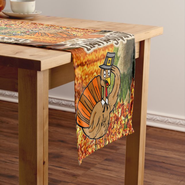 Tablecloth Runner Happy Thanksgiving Day (In Situ)