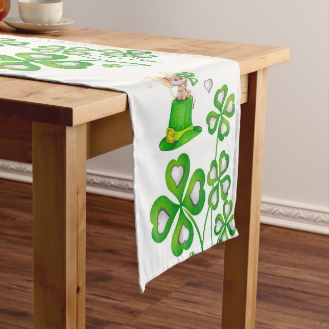 Tablecloth Runner St. Patrick's Day Mice (In Situ)