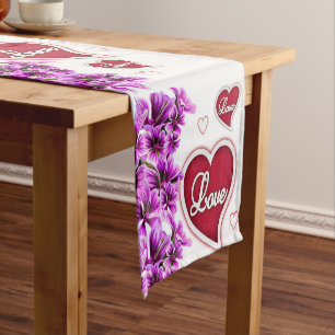 Tablecloth Runner Valentines Floral