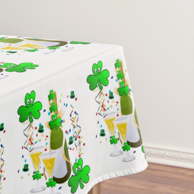 Tablecloth Saint Patrick's Clover Wine Celebration (In Situ)