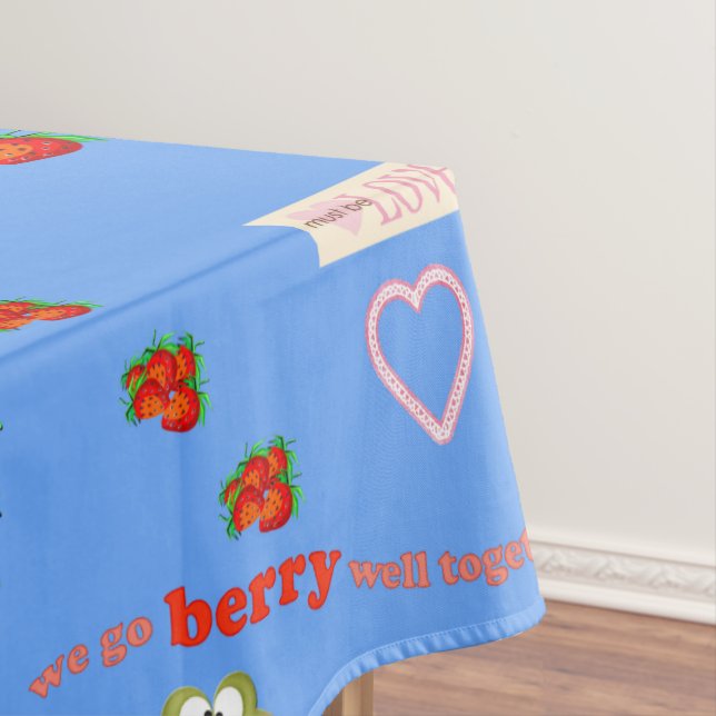 Tablecloth Valentine's Day Berry Frog Love  (In Situ)