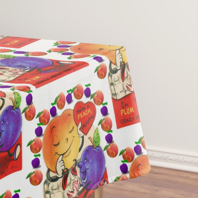 Tablecloth Valentine's Day Peaches Plums (In Situ)